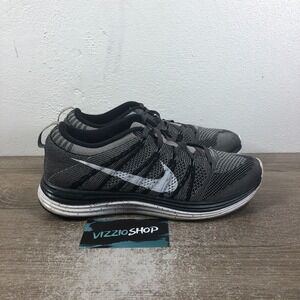 Nike Flyknit Lunar 1+ Black White Light Charcoal Running Women's 8 554888 010